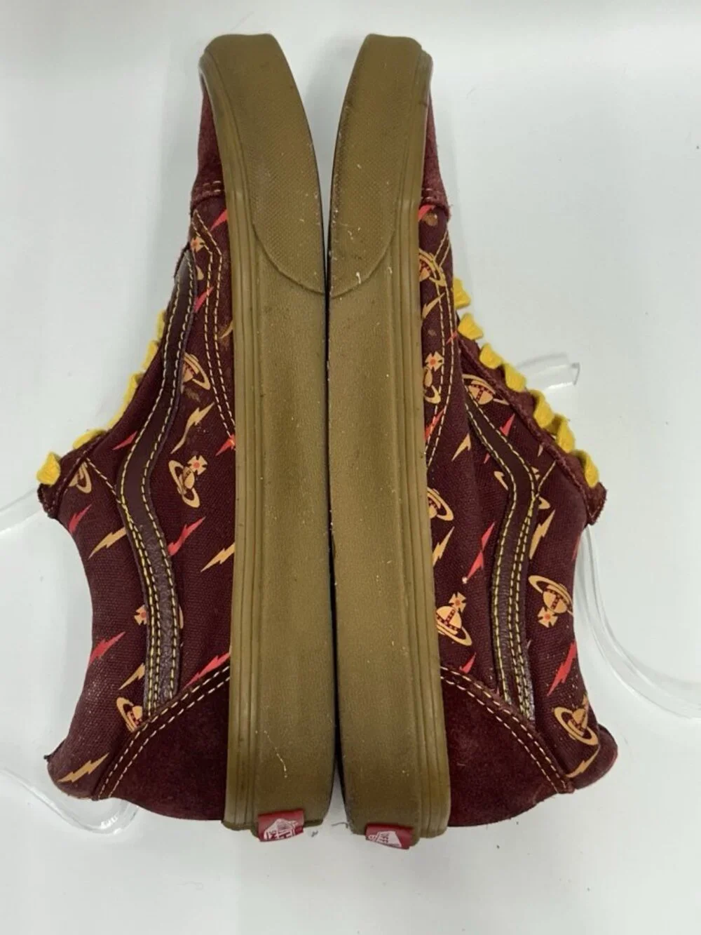 Vans x Vivienne Westwood Anglomania Low Maroon Sneakers Shows M8 W9.5 Y2K Retro